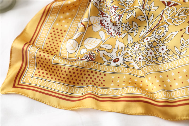 Foulard pour cheveux 70 jaune - Provençal