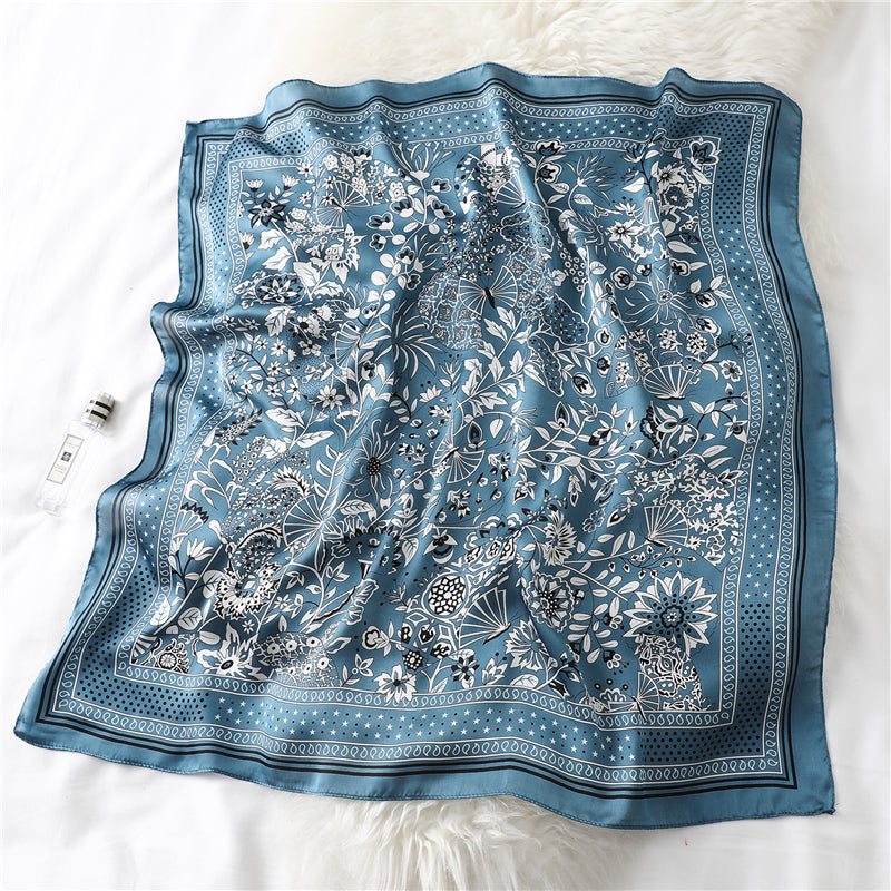 Foulard pour cheveux 70 bleu - Provençal