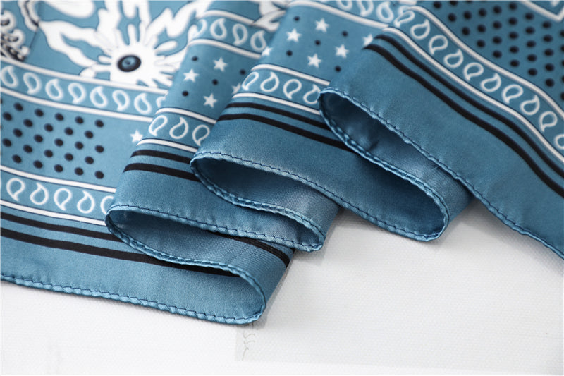 Foulard pour cheveux 70 bleu - Provençal