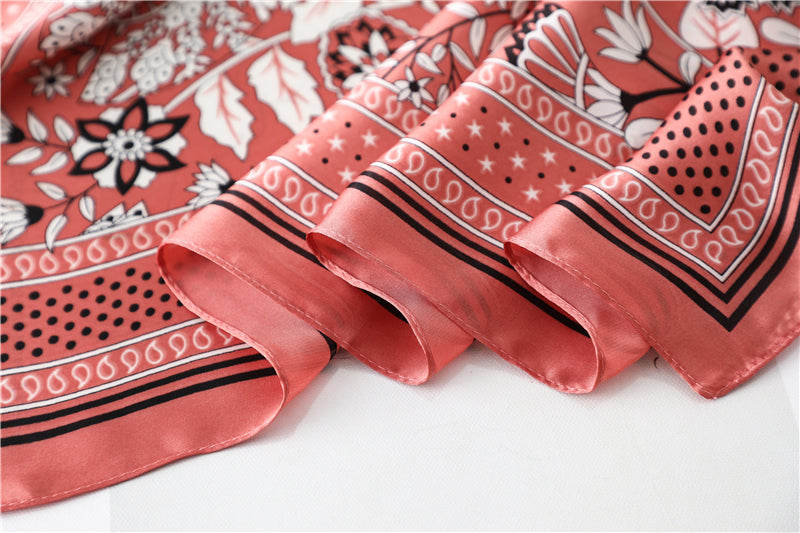 Foulard pour cheveux 70 rouge - Provençal