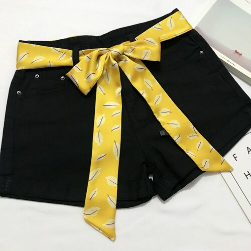 Ceinture Foulard Jaune Feuille