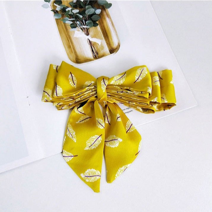 Ceinture foulard jaune feuille
