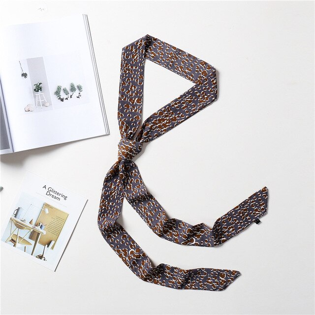 Ceinture Foulard Léopard Bleu