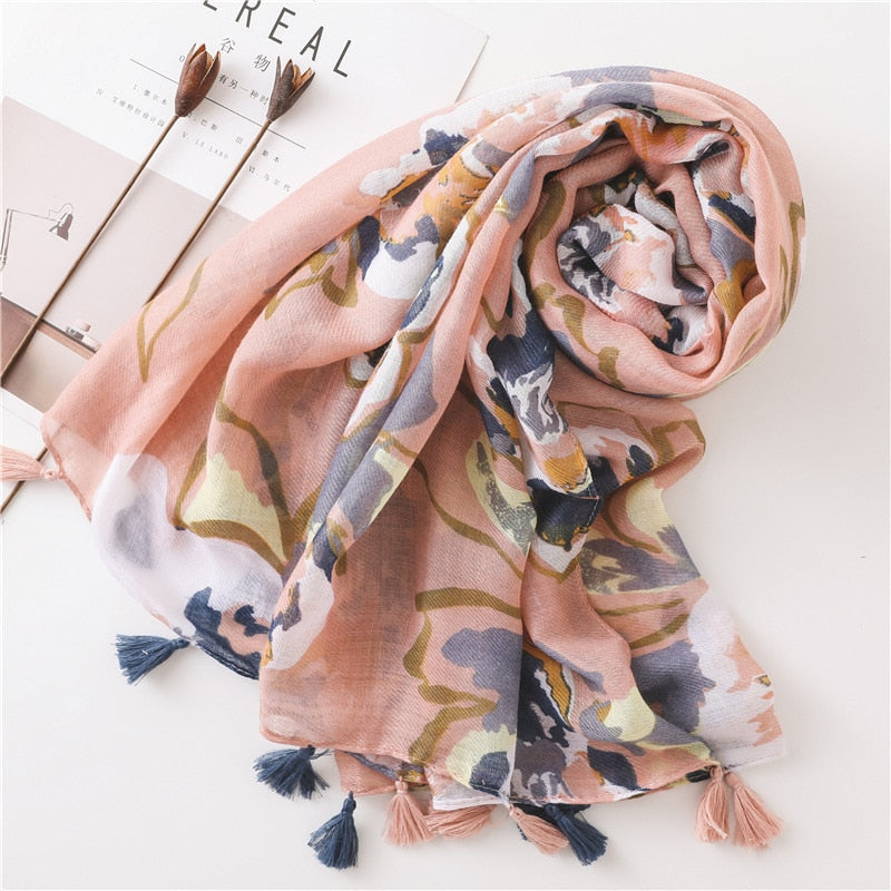 Foulard pour femme 180 rose - Skylah