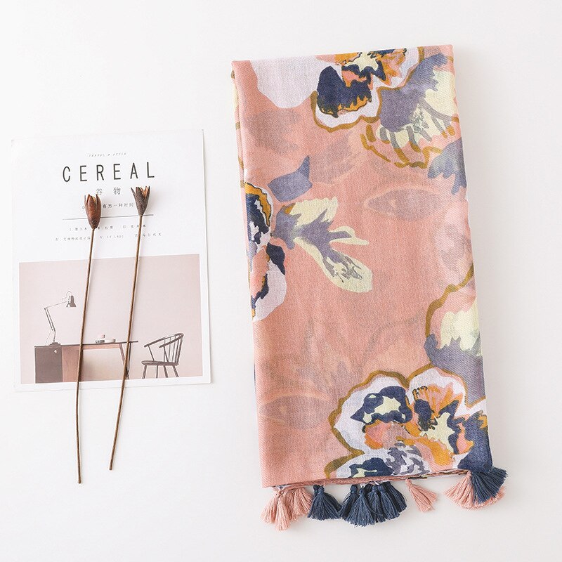 Foulard pour femme 180 rose - Skylah