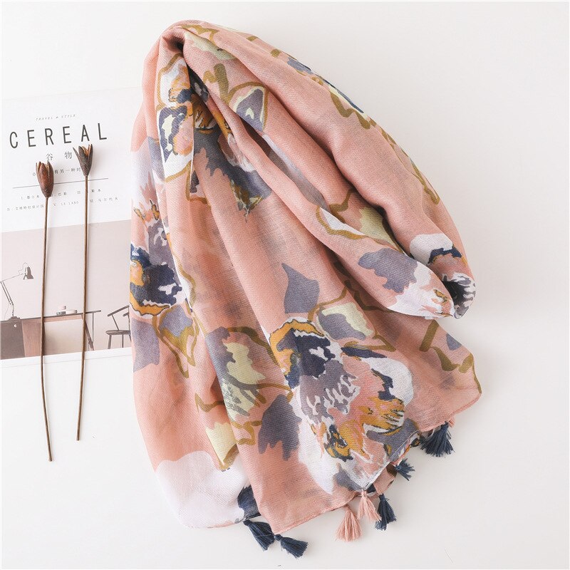 Foulard pour femme 180 rose - Skylah