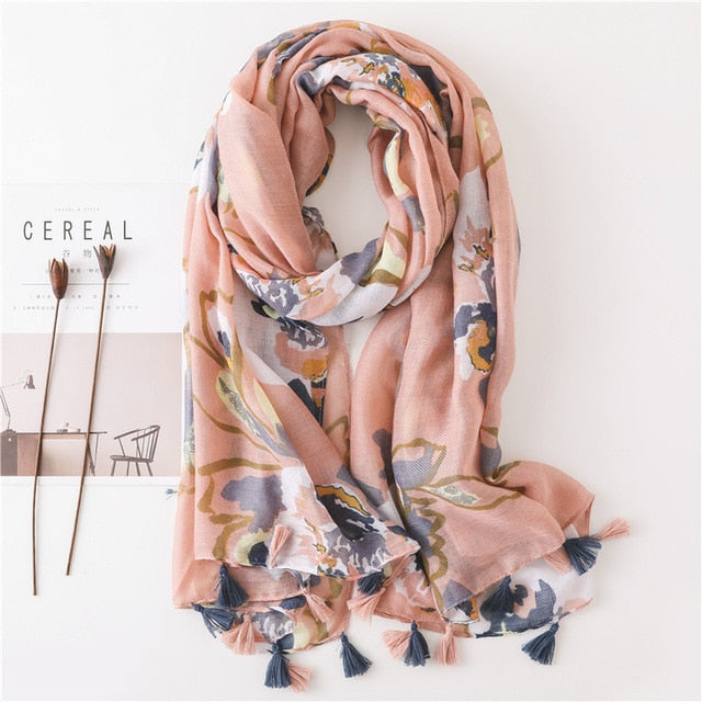 Foulard pour femme 180 rose - Skylah