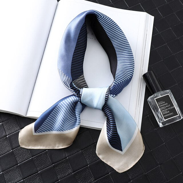 Foulard pour cheveux 70 bleu - Rézéda
