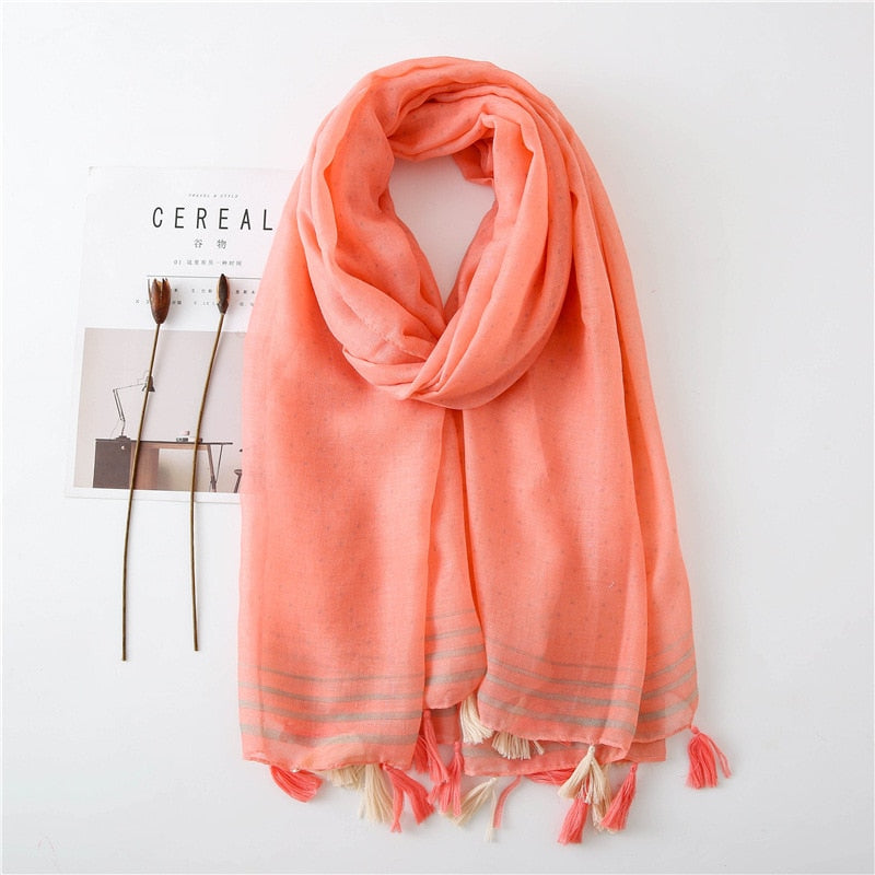 Foulard pour femme 180 orange - Liljana