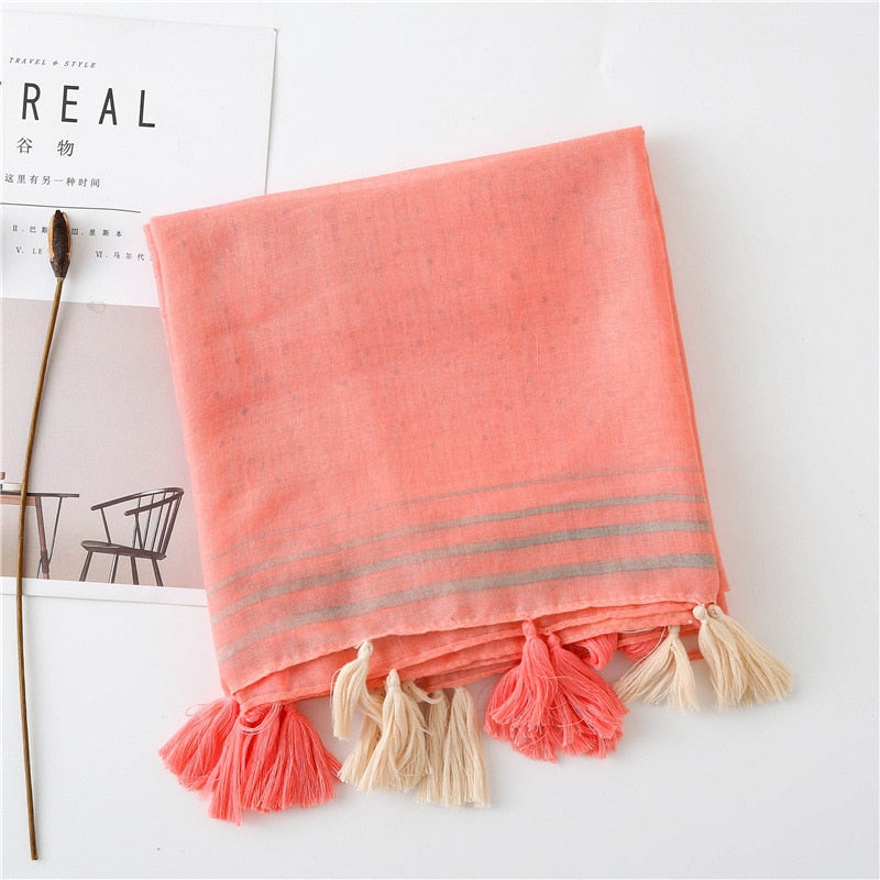 Foulard pour femme 180 orange - Liljana