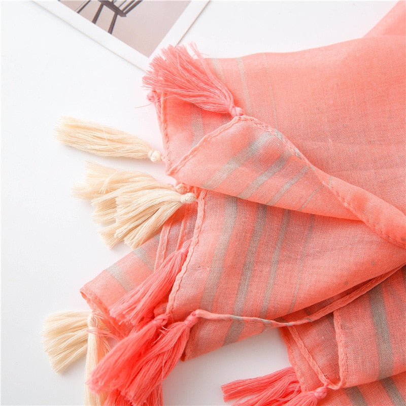 Foulard pour femme 180 orange - Liljana