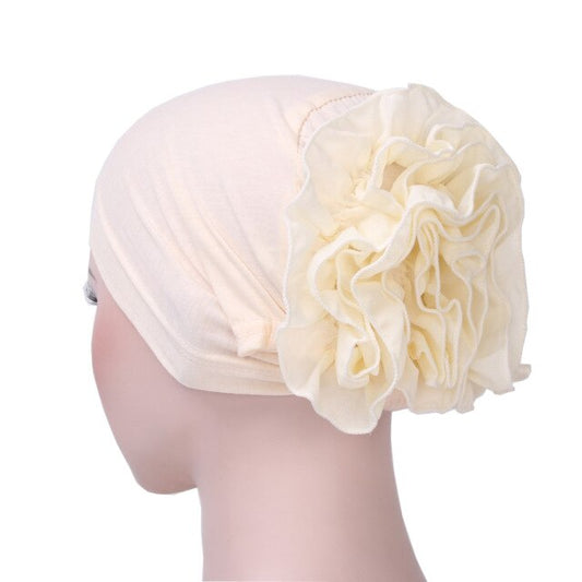 Foulard bonnet chimio blanc - Néolise