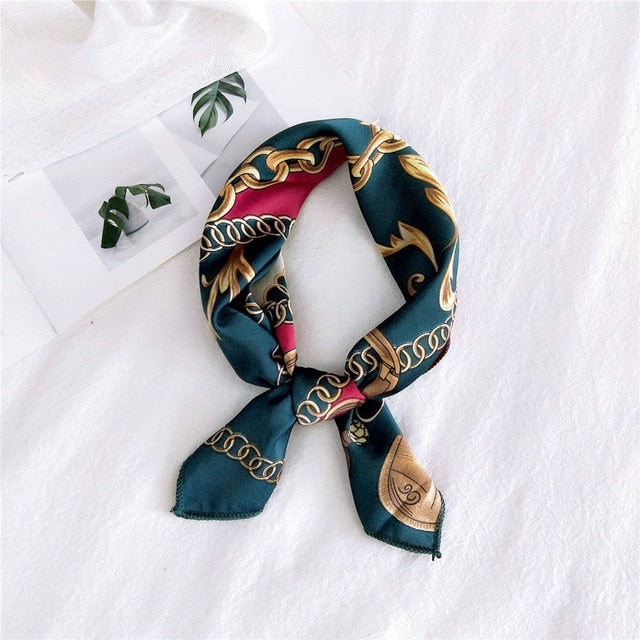 Foulard pour cheveux 50 vert - Eugénie