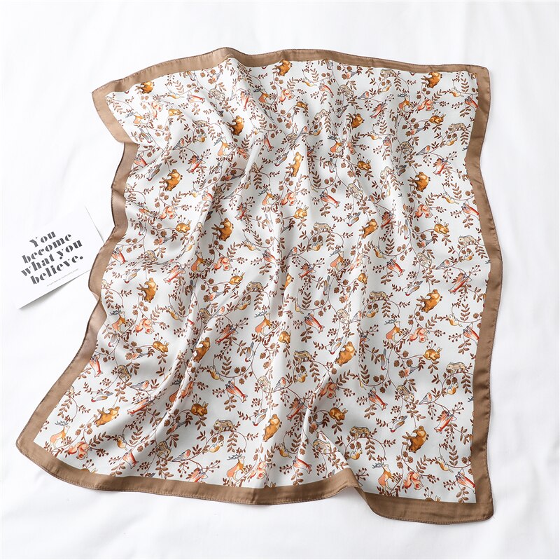 Foulard pour cheveux 70 taupe - Héline