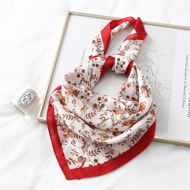 Foulard pour cheveux 70 rouge - Héline