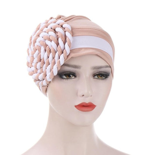 Foulard bonnet chimio rose - Marinière