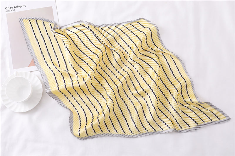 Foulard pour cheveux plissé jaune - Eséline
