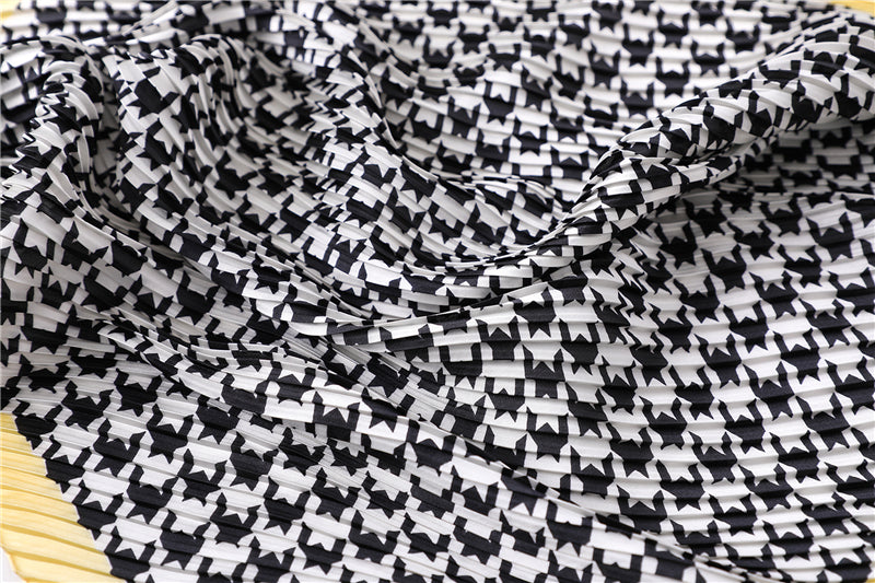 Foulard pour cheveux plissé jaune - Félixine
