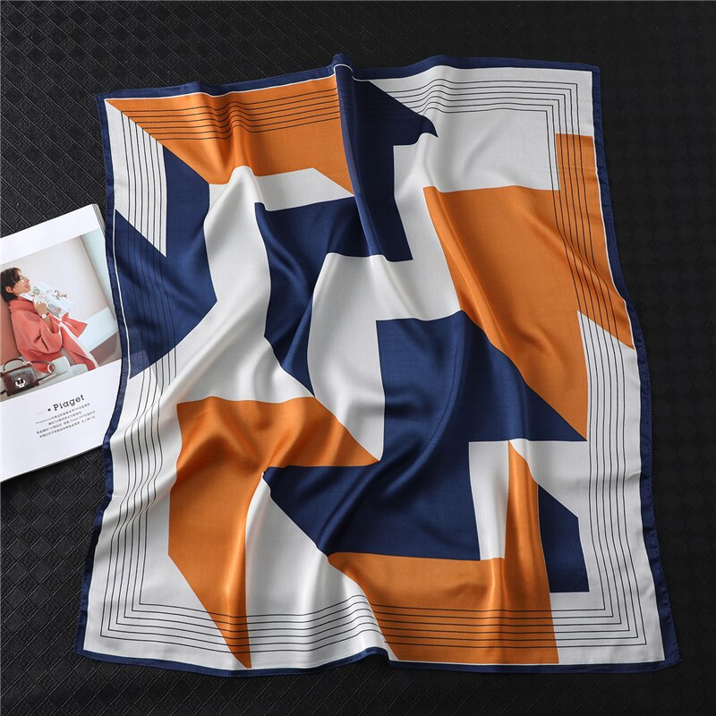 Foulard pour cheveux 70 bleu - Rénate