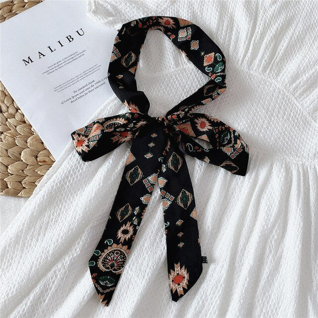 Ceinture foulard noire - Aztèque