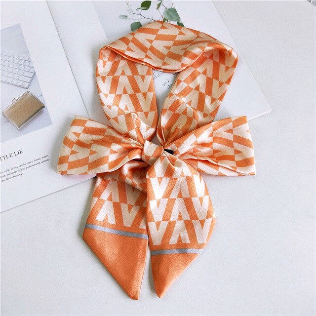 Ceinture foulard orange - Chevrons