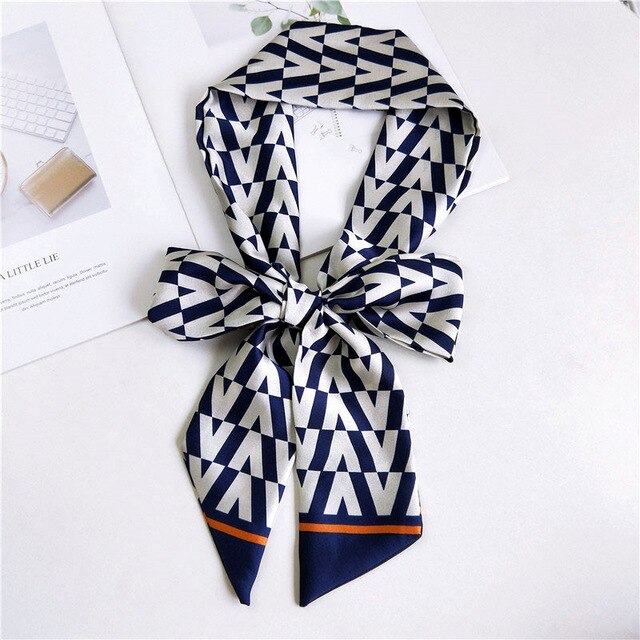 Ceinture foulard bleue - Chevrons