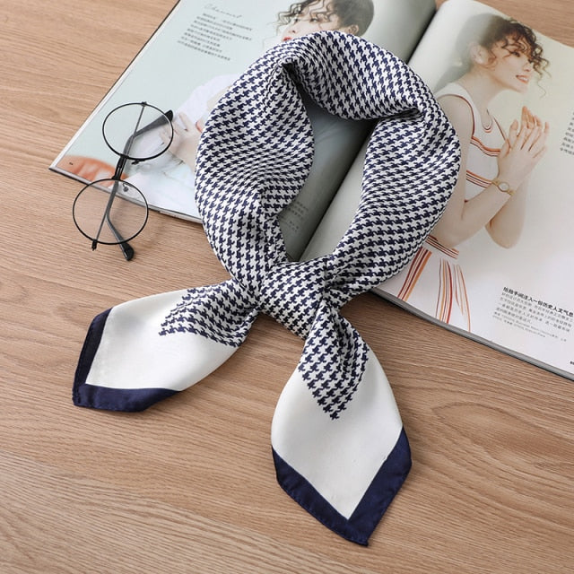 Foulard pour cheveux 70 marine - Réjane