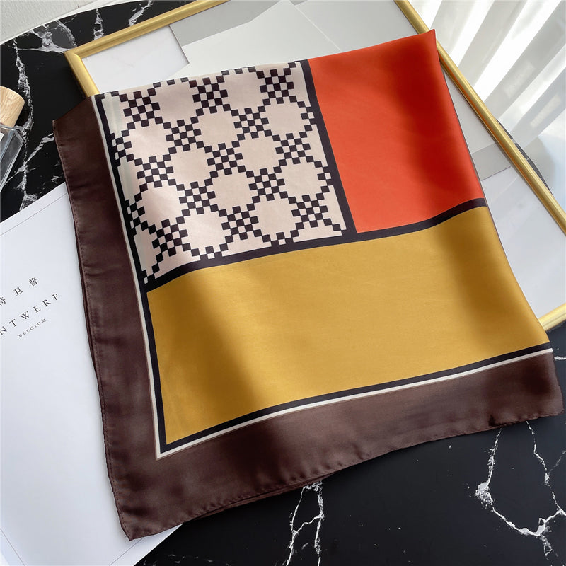 Foulard pour cheveux 70 brun - Gazielle