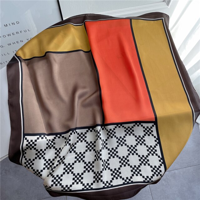 Foulard pour cheveux 70 brun - Gazielle