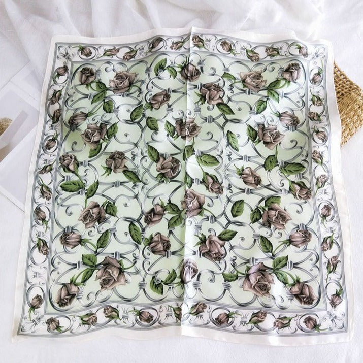Foulard pour cheveux 70 vert - Loélie