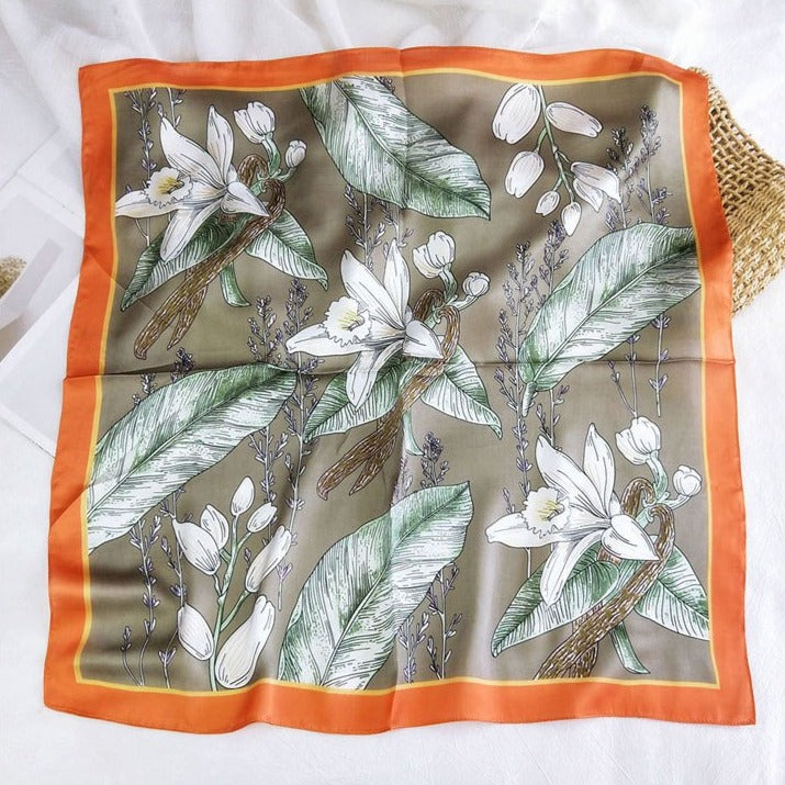 Foulard pour cheveux 70 orange - Juline