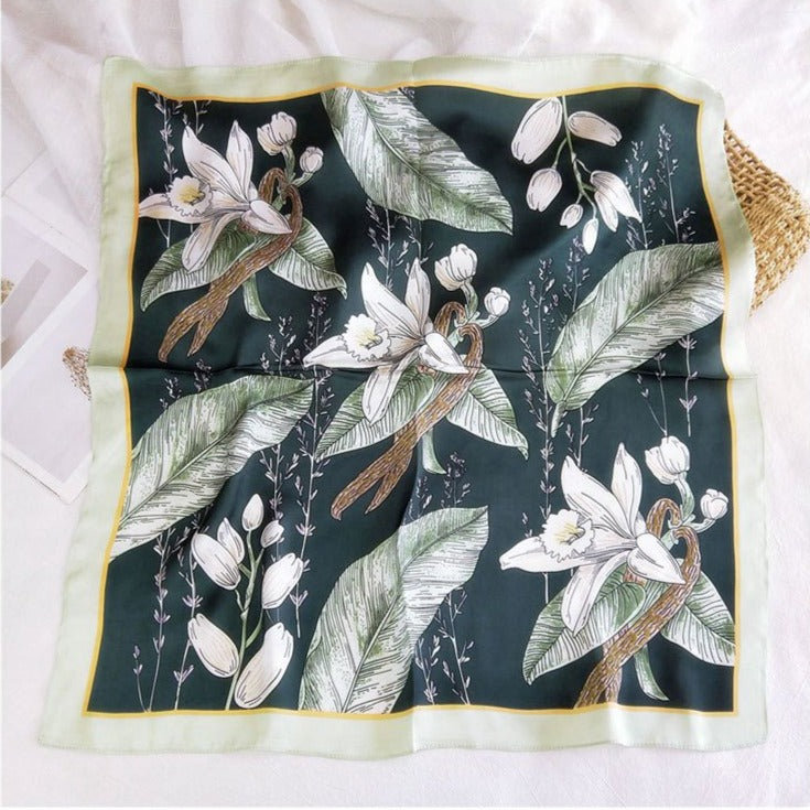 Foulard pour cheveux 70 vert - Juline