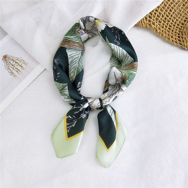Foulard pour cheveux 70 vert - Juline