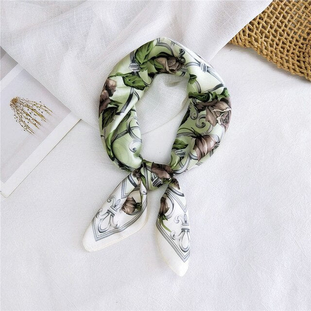 Foulard pour cheveux 70 vert - Loélie