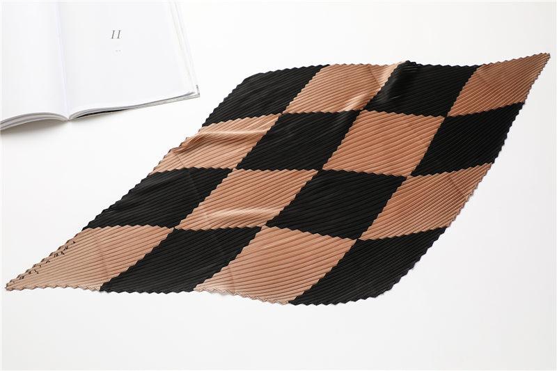 Foulard pour cheveux plissé brun - Zulina
