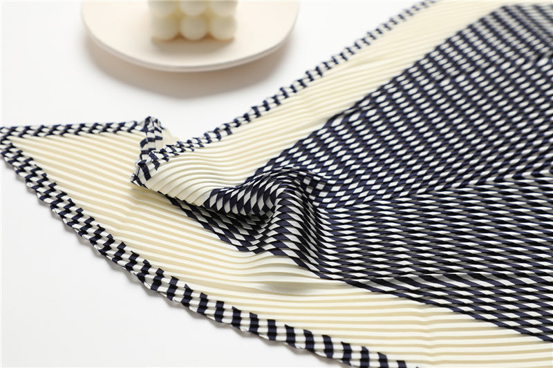 Foulard pour cheveux plissé bleu - Zéléna