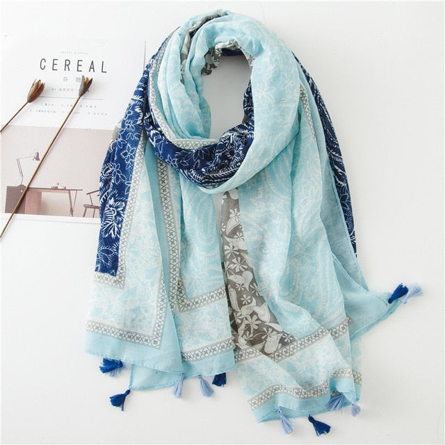 Foulard pour femme 180 bleu - Hedvig