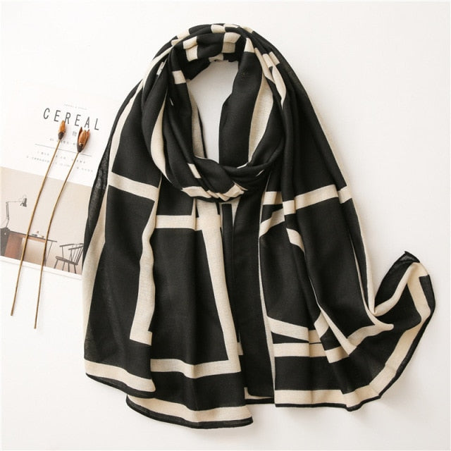 Foulard pour femme 180 noir - Ylva