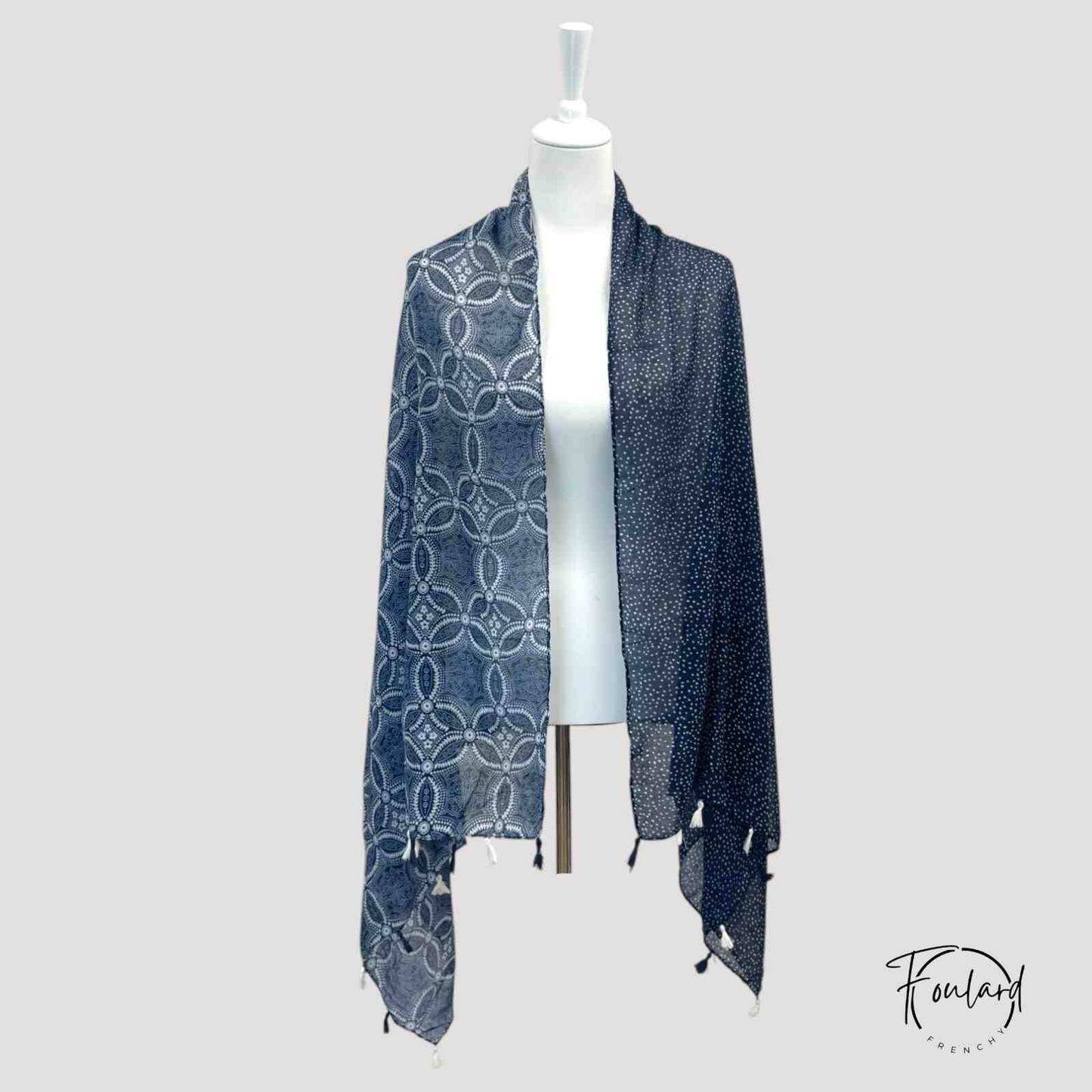 Foulard pour femme 180 bleu - Tora