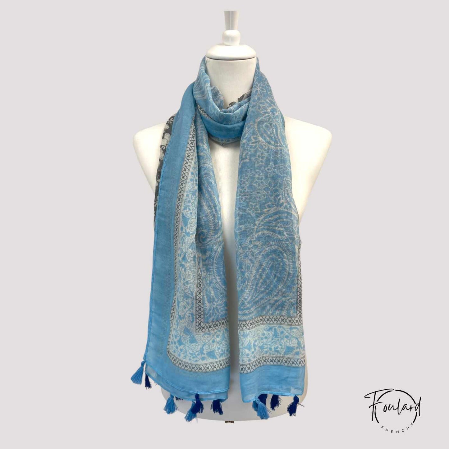 Foulard pour femme 180 bleu - Hedvig