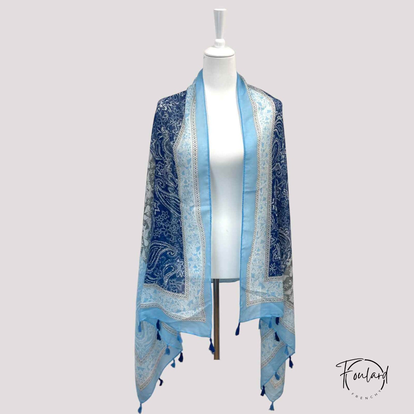 Foulard pour femme 180 bleu - Hedvig
