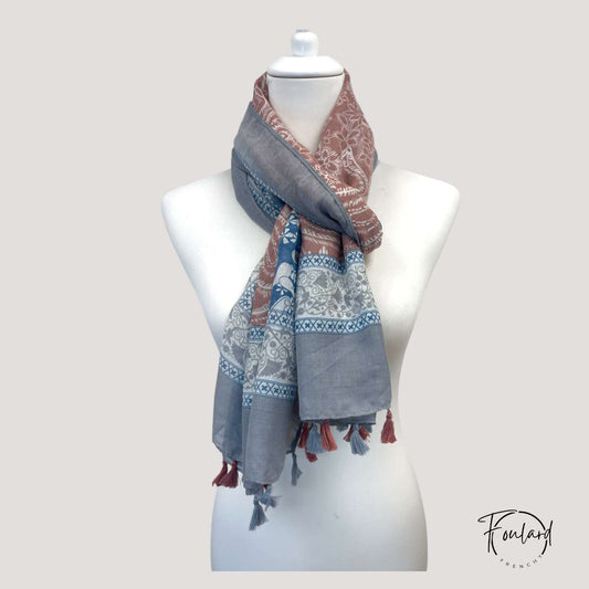 Foulard pour femme 180 gris - Bodil