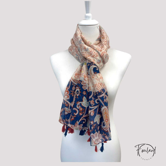 Foulard pour femme 180 rose - Tekla bohème