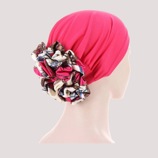 ANIK Bonnet Foulard Cheveux Femme Rose Chimio