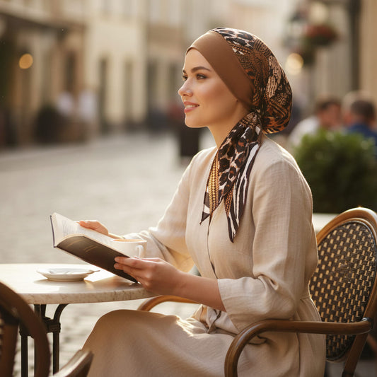 AURÉLIE Foulard Cheveux Femme Mode Chimio Léopard