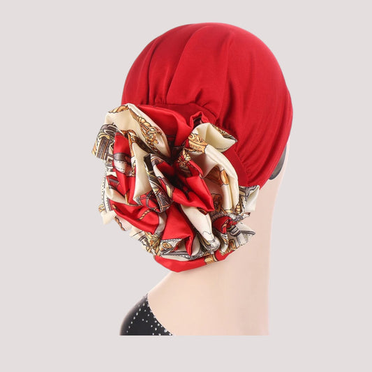 CATHY Bonnet Chimio Foulard Cheveux Femme Moderne Rouge
