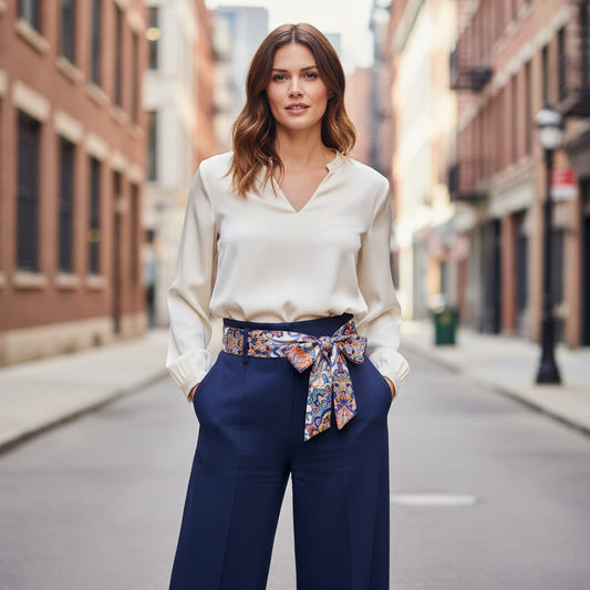 Ceinture foulard motif cachemire coloré