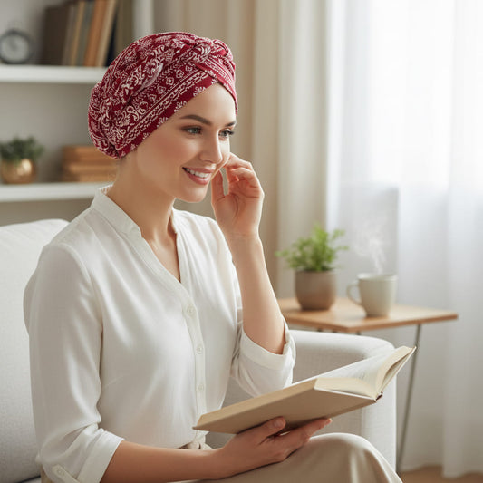 EDWIGE Turban Rouge Bohème