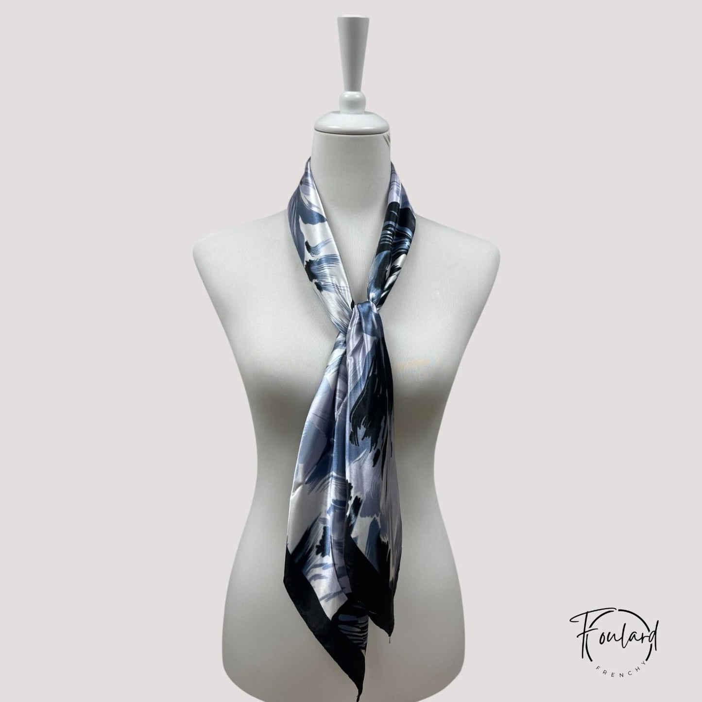 SABINE Foulard Cheveux Femme Violet à motifs