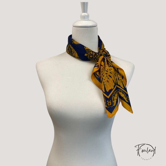 Foulard pour cheveux 70 bleu - Jolinie